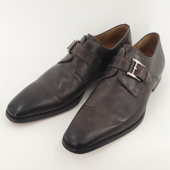 Magnanni MARCO II Monk Straps Brown Leather‎ Loafers Men's 13M - Picture 1 of 8